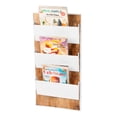 thumbnail image 5 of Mind Reader 3-Tier Wall-Mounted File Organizer, Wood and Metal Vertical Rack for Mail, Magazines, and Documents, Metal, Wood, White, 5 of 7