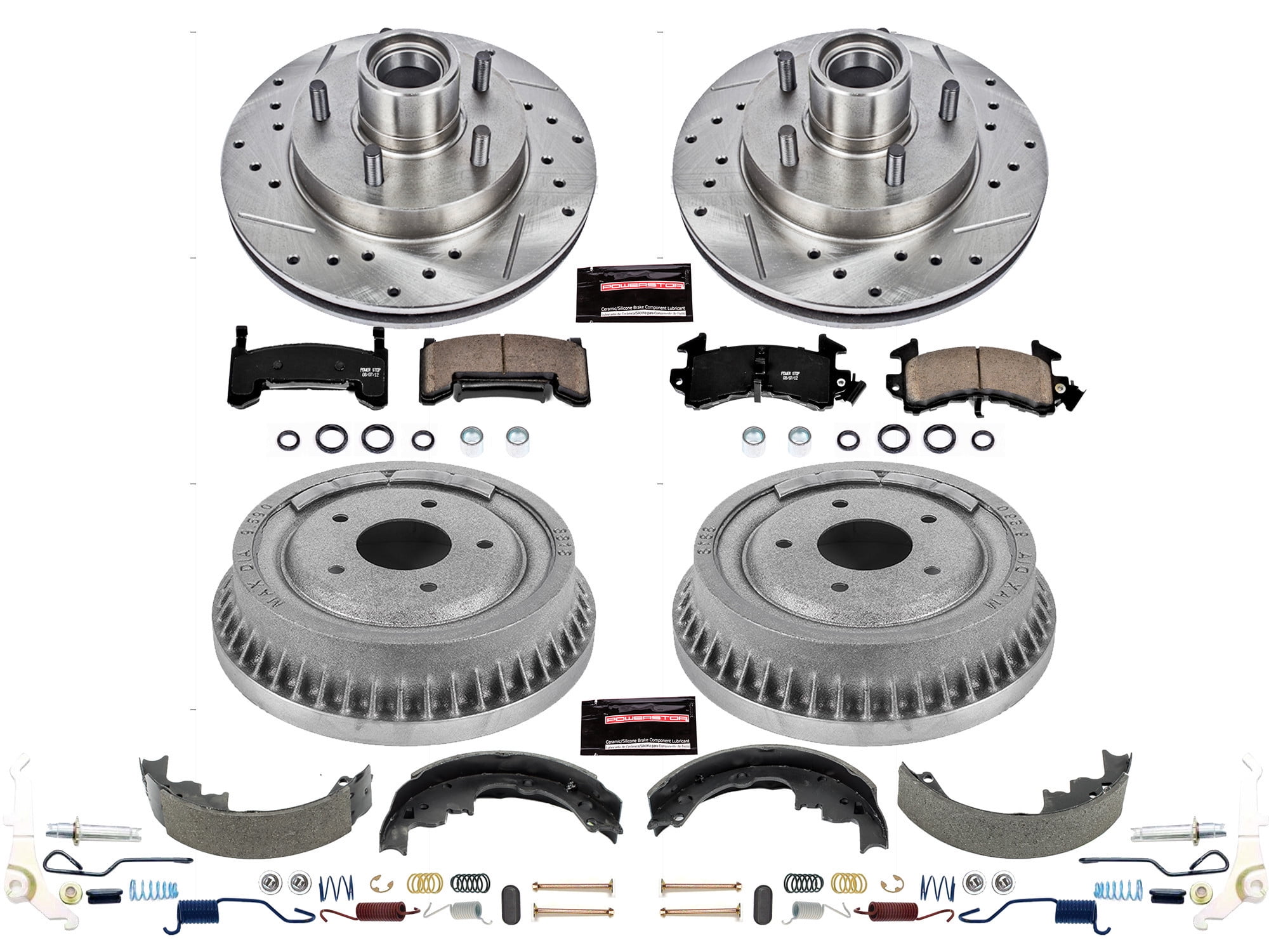 PowerStop Front and Rear Z23 Evolution Sport Brake Pad Rotor Drum and Shoe Kit Fits: CHEVROLET GMC Select Models K15051DK