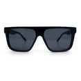 thumbnail image 5 of Kush Brush Logo Mens 90s Flat Top Horn Rim Plastic Urban Sunglasses [Matte Black - Black], 5 of 8