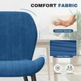 thumbnail image 5 of Hawsaiy Modern Velvet Dining Chairs Set of 6,Upholstered Armless Chairs with Metal Legs and Thick Cushions,Blue, 5 of 8