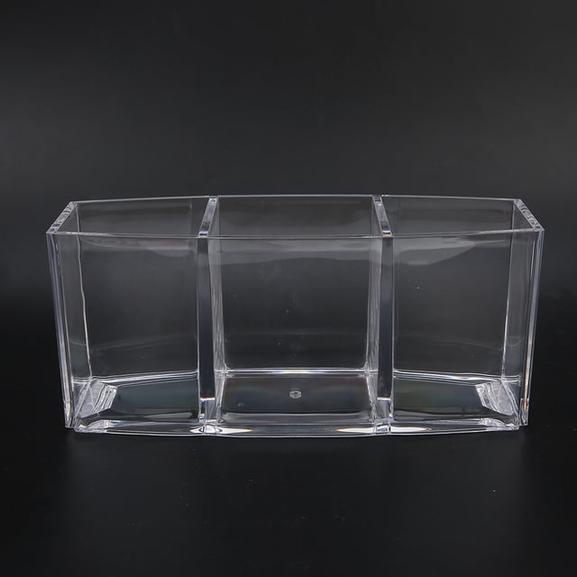 Soporte para brochas de maquillaje NikouMX Caja de almacenamiento acrílica rectangular