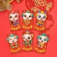 6pcs Chinese New Year Dragon 2024 Red Envelopes Cute Cartoon Dragon