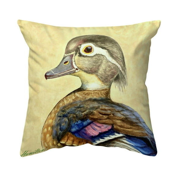 Mrs. Wood Duck Noncorded Pillow 12x12 Small