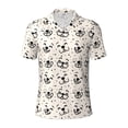 thumbnail image 2 of Daiia DOGS FACE Pattern Men’s Polo Shirts,Solid Deck Shirt,Classic Fit, Breathable Cotton Polo for Casual and Sport Wear-4X-Large, 2 of 7