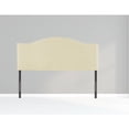 thumbnail image 6 of Queen Size Upholstered Nail Trim Head Headboard, 12 Adjustable Positions, Wall Mounted Linen Fabric Headboard in Cream, 6 of 11