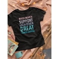 thumbnail image 3 of When Women Support Each Other Shaped T-Shirt Women -Smartprints Designs, Female XX-Large, 3 of 4