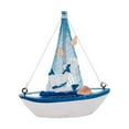 thumbnail image 2 of CSCHome Pretty Beach Fishing boat Theme Party Decor Wooden Sea Anchor Sailboat Ornament Photo Props, 2 of 5
