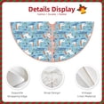 thumbnail image 3 of Daiia Pelican Reed And Fish Drawing Merry Christmas Tree Skirt , Xmas Large Lace-up Tree Skirt, Santa Snowflakes Rustic Home Decorations New Year Party Farmhouse Decor-30", 3 of 6