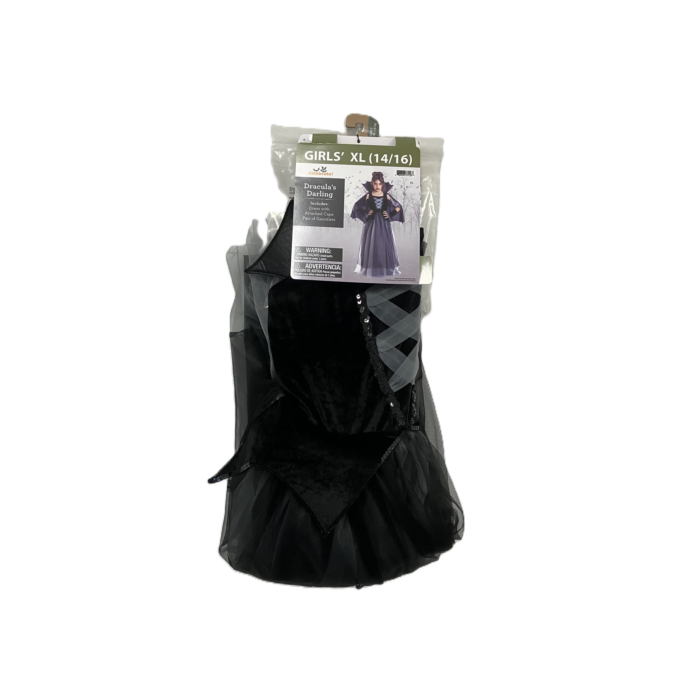 Dracula's Darling Halloween Costume for Children, Girls' Size XL (14/16), by Way to Celebrate