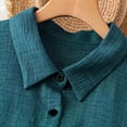 thumbnail image 5 of XuJwPNcy Button Down Shirts for Women Short Sleeve Lapel Tops Comfy Chino T Shirts Basic Tunic Summer Tees with Pocket, 5 of 6