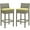 Light Gray Peridot, variant on Modway Conduit Rattan Outdoor Bar Stool in Light Gray and Gray (Set of 2)