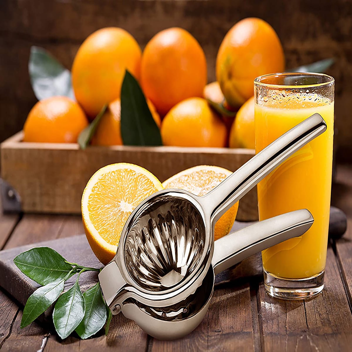 Kepooman 3.54" Handheld Stainless Steel Lemon Squeezer for Orange Citrus, Silver Kepooman 3.54" Handheld Stainless Steel Lemon Squeezer for Orange Citrus, Silver