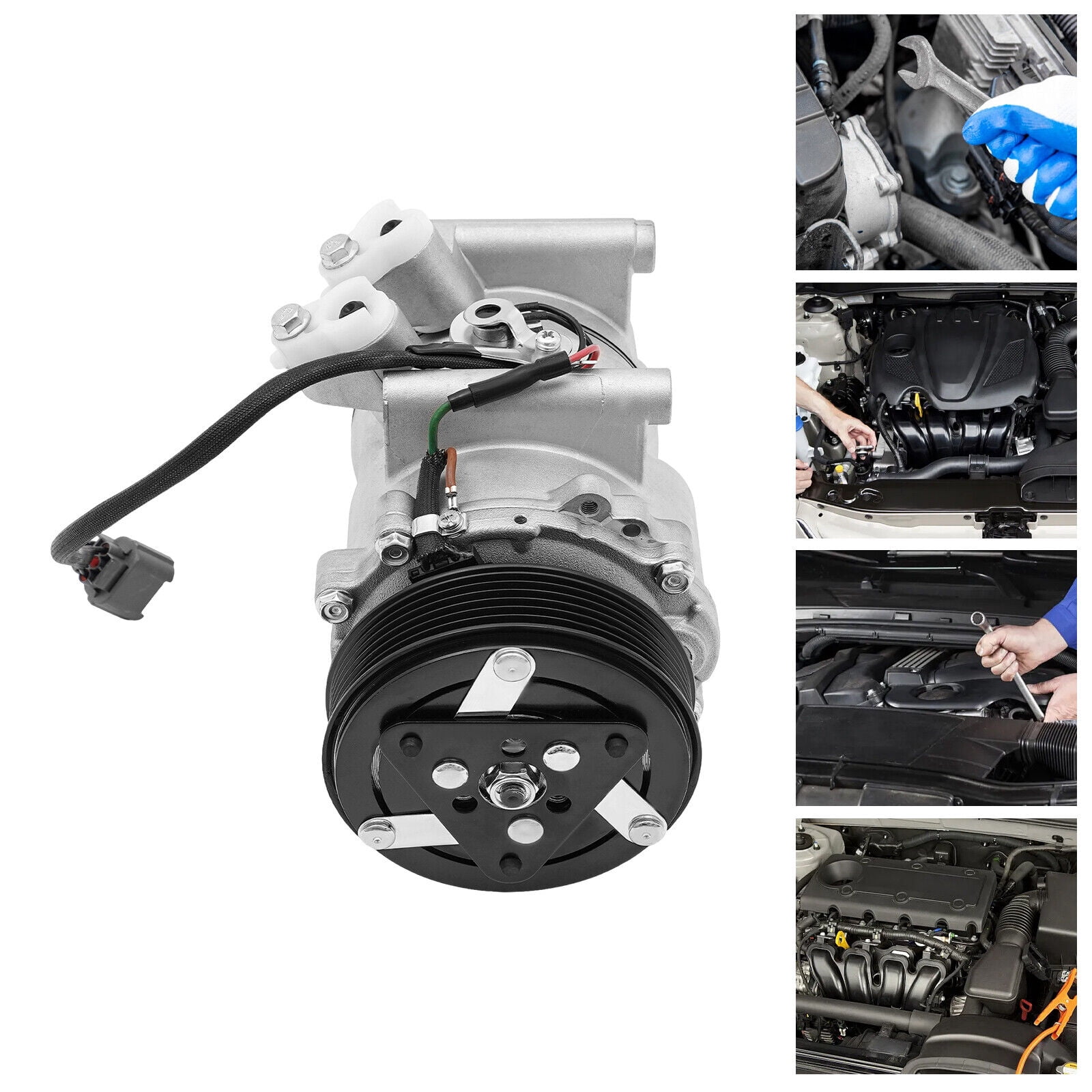 125W A/C Compressor Fits 2002-2005 Honda Civic 1.7L L4 AC Air Conditioning Compressor for Cars, SUVs