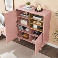 thumbnail image 3 of Sideboard Buffets Cabinet, Multifunctional Buffet Sideboard, Wooden Storage Cabinet,  Accent Cabinet for Living Room Kitchen, Pink, 3 of 9
