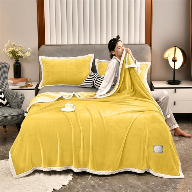 weibbin Throw Blankets Soft Fuzzy Warm Fuzzy Throw Blankets Couch Fleece Throw Blankets Bed Cozy Machine Washable Thick Comfy Checkered Furry Sofa