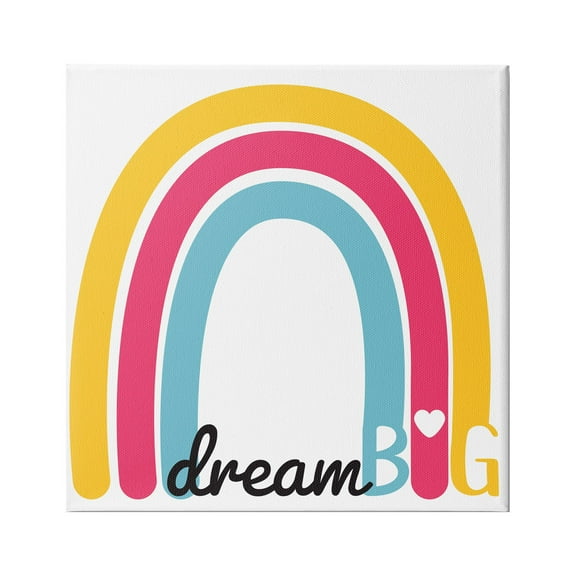Stupell Indtries Dream Big Phrase Red Yellow Blue Rainbow,30 x 30,Design by Sd Graphics Studio