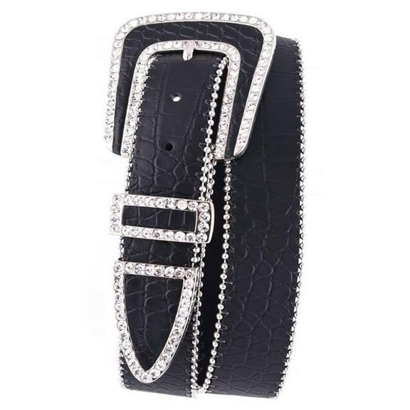 Nomad Creek Women's Rhinestone Studded Leather Belt