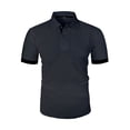 thumbnail image 3 of Polo Shirts for Men Short Sleeve Collared Golf Polos Mesh Ice Silk Color Blocked T-Shirt, 3 of 8