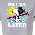 thumbnail image 3 of Peanuts - Ski Ya Later - Juniors Cropped Cotton Blend T-Shirt, 3 of 6