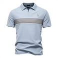 thumbnail image 1 of WOLLED T-Shirt Brodé de Cerf pour Hommes Colorblock Col en V Manches Courtes Haut Décontracté, 1 of 9