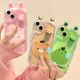 thumbnail image 2 of Korean Cute 3D Eyes Rabbit Clear Wavy Phone Case For iPhone 14 13 12 12 11 Pro Max X XS XR 7 8 Plus SE Lovely Animal Soft Cover, 2 of 5