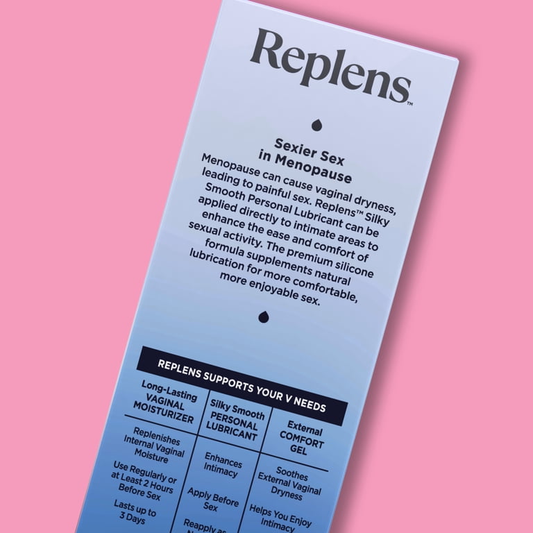 replens personal lubricant ingredients 6 pack) Replens Silky Smooth Personal Lubricant, Fragrance-Free Silicone  Vaginal Lube, 2.7 oz