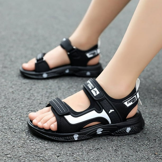 Sandalias para niños, estilo coreano, para niños de talla mediana a grande, zapatos de verano para bebés, suela suave antideslizante, zapatos de playa para estudiantes