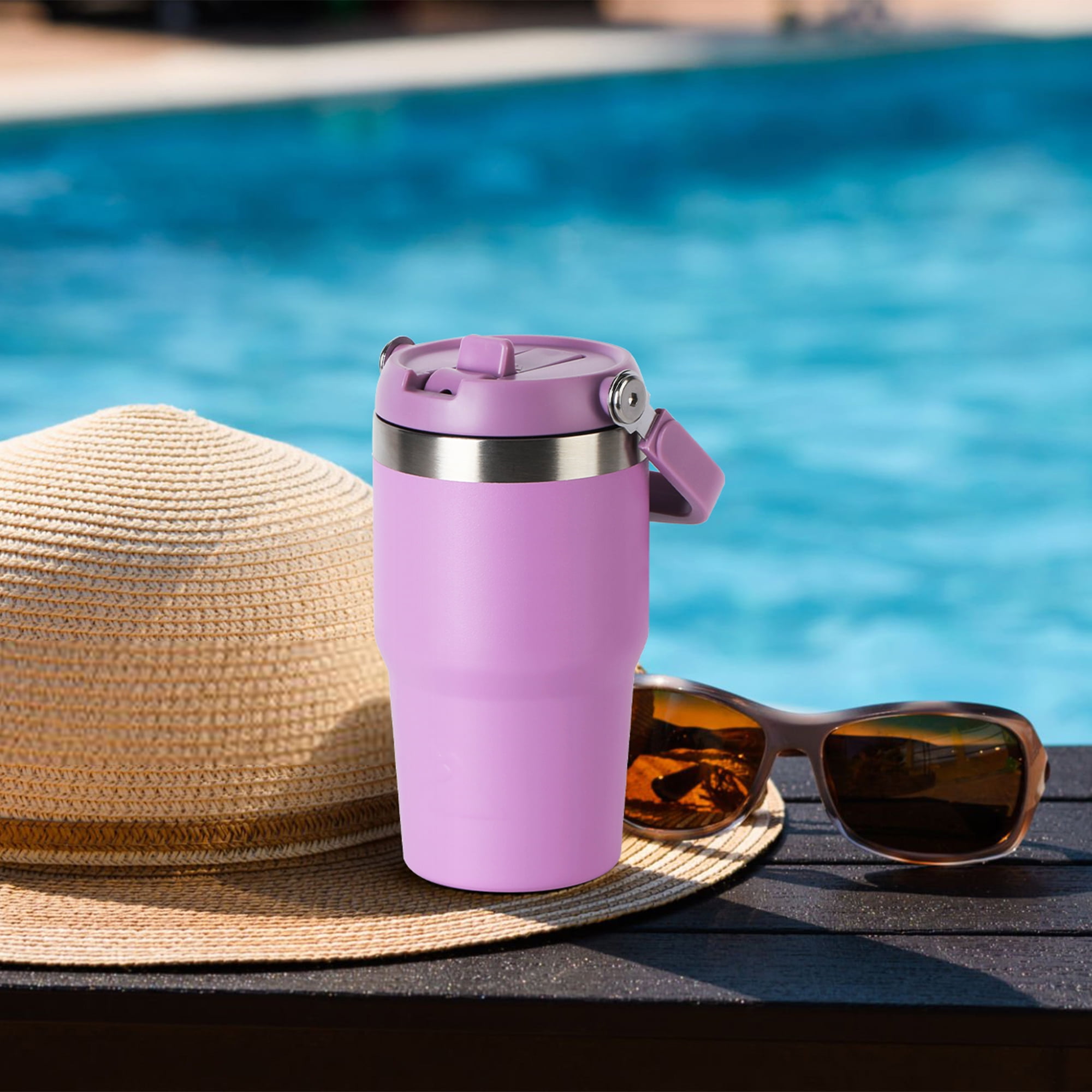 Ozark Trail 18 oz Stainless Steel Insulated Swivel Tumbler, New Lilac