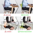 thumbnail image 3 of FITMIND 13x13in Inflated Wobble Cushion Non-Slip, PVC, Extra thick, Hand Pump, Guide Book, Green, 3 of 8