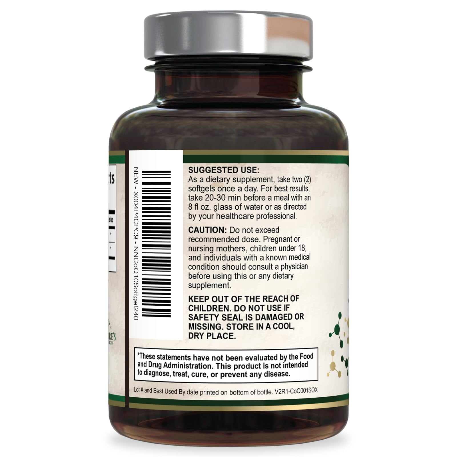 CoQ10 Softgels - Coenzyme Q10 200mg Per Serving - Extra Strength Coenzyme Q10 Supplement - Piperine for Enhanced Absorption - CoQ10 Antioxidant for Heart Health Support - Bottled in USA, 240 Softgels