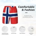 thumbnail image 3 of Mens Norway Flag 2 in 1 Quick Dry Swim Trunks with Compression Liner Beach Shorts, 3 of 6