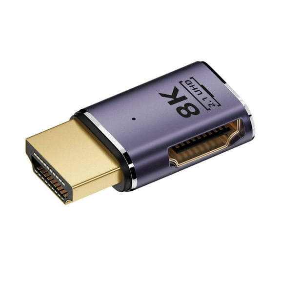 CY HDMI Male to HDMI 2.1 Female Flat Horizontal 90 Degree Left Angled UHD Extension Adapter Support 8K 60hz HDTV