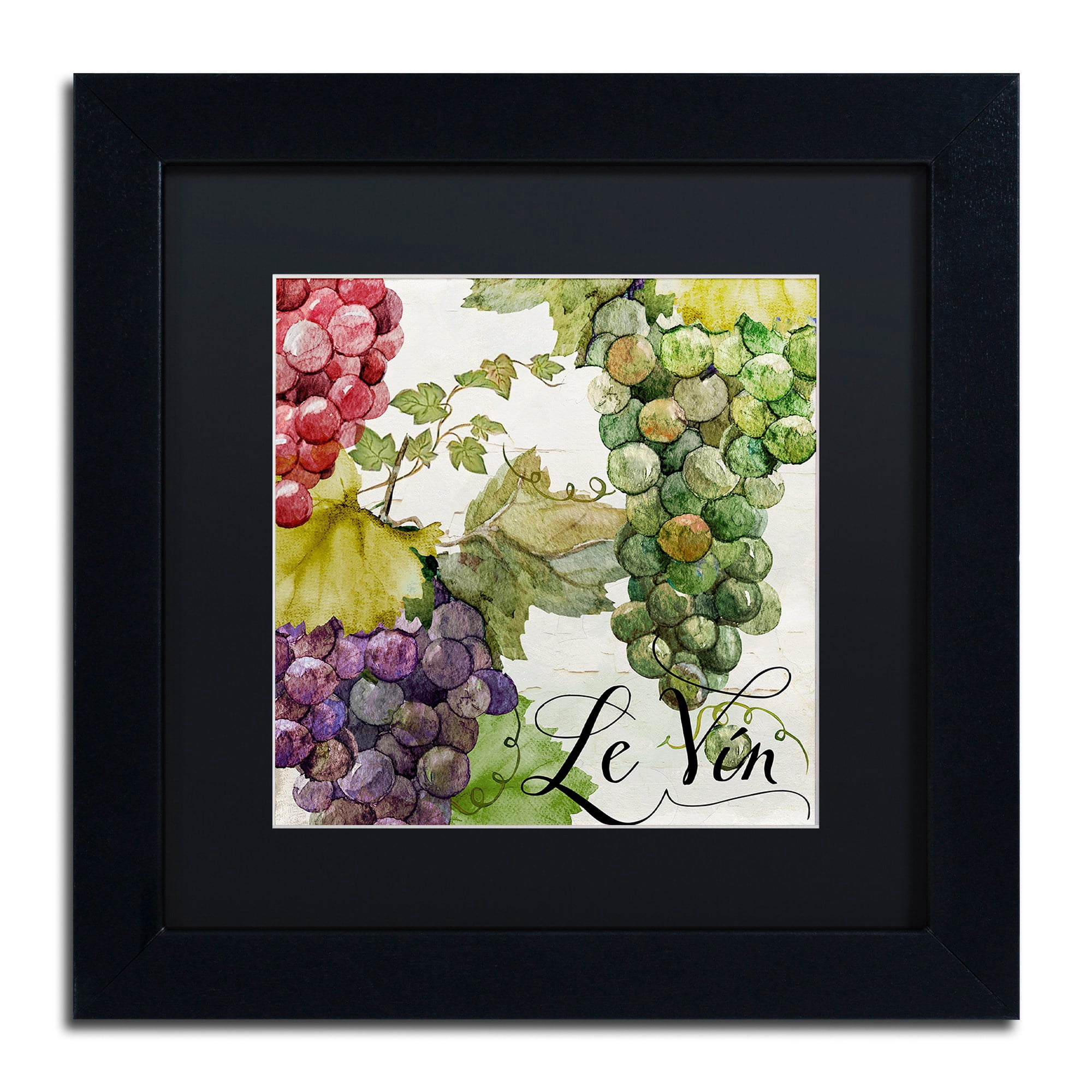 Trademark Fine Art "Wines of Paris II" Canvas Art by Color Bakery, Black Matte, Black Frame
