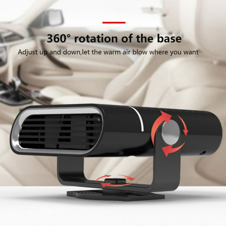 Windshield Defroster, Portable Heater With Rotary Base For Car, 12v/24v  Fast Heating Quickly Defrost Defogger Demister Auto Dryer Plug In Cigarette