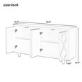 thumbnail image 7 of EUROCO 59.6" Sideboard Buffet Cabinet,Large Storage Cabinet with 4 Doors,Adjustable Shelves and Embossed Curved Door Design,Wood Coffee Bar Cabinet for Entryway,Kitchen and Study Rooms,Navy Blue, 7 of 7