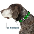 thumbnail image 6 of Buckle-Down Pet Collar, Dog Collar Metal Seatbelt Buckle, St Pats Stacked Shamrocks Greens, 16 to 23 Inches 1.5 Inch Wide, 6 of 8