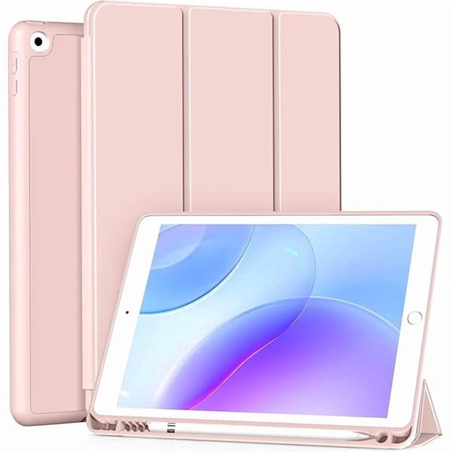 Chenchen Protective Case for iPad Air 3rd Generation 2019 / iPad Pro 10.5 Inch 2017 with Pencil Holder, Slim Stand Cover with Soft TPU Back, Auto Wake/Sleep Cover for iPad Air 3 / Pro 10.5", Pink