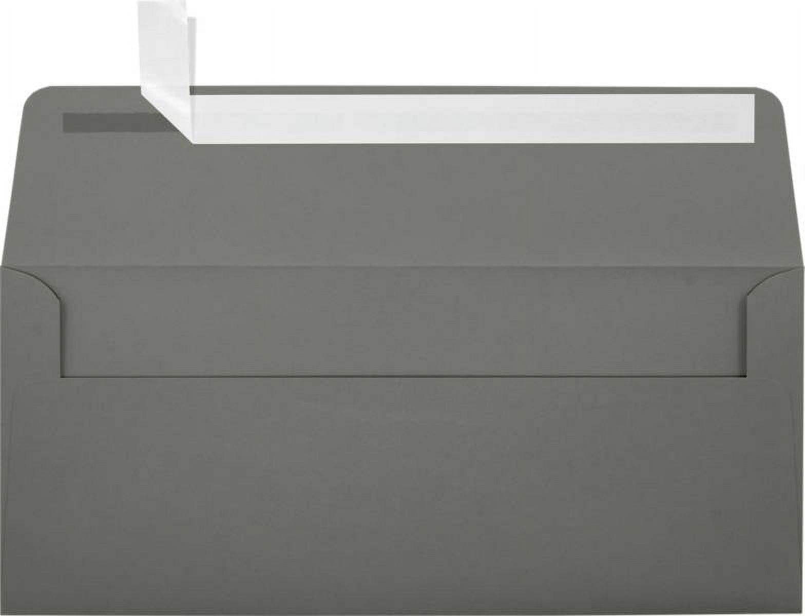 LUXPaper #10 Square Flap Envelope, 4 1/8 x 9 1/2, Smoke, 500/Pack