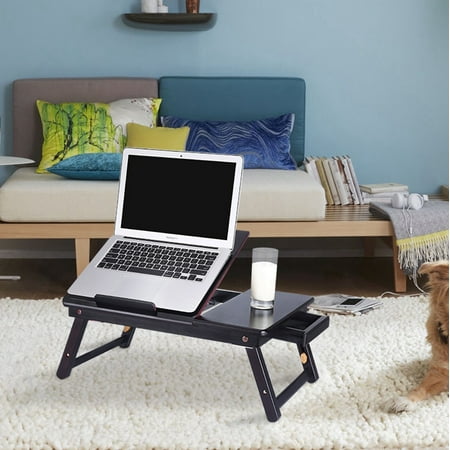 Hilitand Portable Bamboo Foldable Laptop Desk Notebook Adjustable