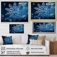 thumbnail image 4 of Designart "Holiday with Blue Snowflakes I" Landscapes Framed Wall Art Decor - Traditional Blue Winter Landscape Entryway Framed Wall Art Print, 4 of 6