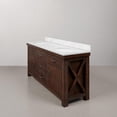 thumbnail image 2 of Water Creation Aberdeen 72"W Wood Double Bathroom Vanity in Brown/White, 2 of 7