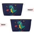 thumbnail image 2 of Lsque Dinosau Space Explorer Pattern Leather Travel Toiletry Bag - Durable Cosmetic Organizer with Smooth Zipper - Perfect for Makeup, Travel, Vacation, and Daily Use, 2 of 6