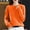 Orange, variant on Women Casual Solid Color Bottoming Shirt Slim High Collar Knitted Long Sleeved Top Thermals for Men Thermal Shirts And Pants for Men Ladies Thermal Tops Button Women Thermal Thermal Long Sleeve for