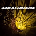 thumbnail image 4 of Carillón de viento Solar móvil LED Luna colgante luz impermeable al aire libre decorativo para jardín Patio cubierta Patio Rojo Verde, 4 of 5