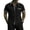 Black, variant on Men's 2 Piece Beach Outfit, Button Down Short Sleeve Shirt With Striped Trim And Drawstring Shorts Set, Lightweight Linen Style Casual Summer Vacation Suit,White,S