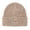 Beige, variant on David & Young Teddy Bear Embroidery Ribbed Knit Winter Beanie Hat (Women)