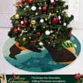 thumbnail image 6 of FMSHPON Corgi in Witch Costume Xmas Christmas Tree Skirt Stand Mat for Holiday Party Decoration Indoor Outdoor 36 inches, 6 of 6