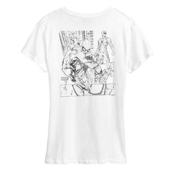 Marvel Spider-Man - Web Slinging Comic - Ladies Short Sleeve Graphic T-Shirt