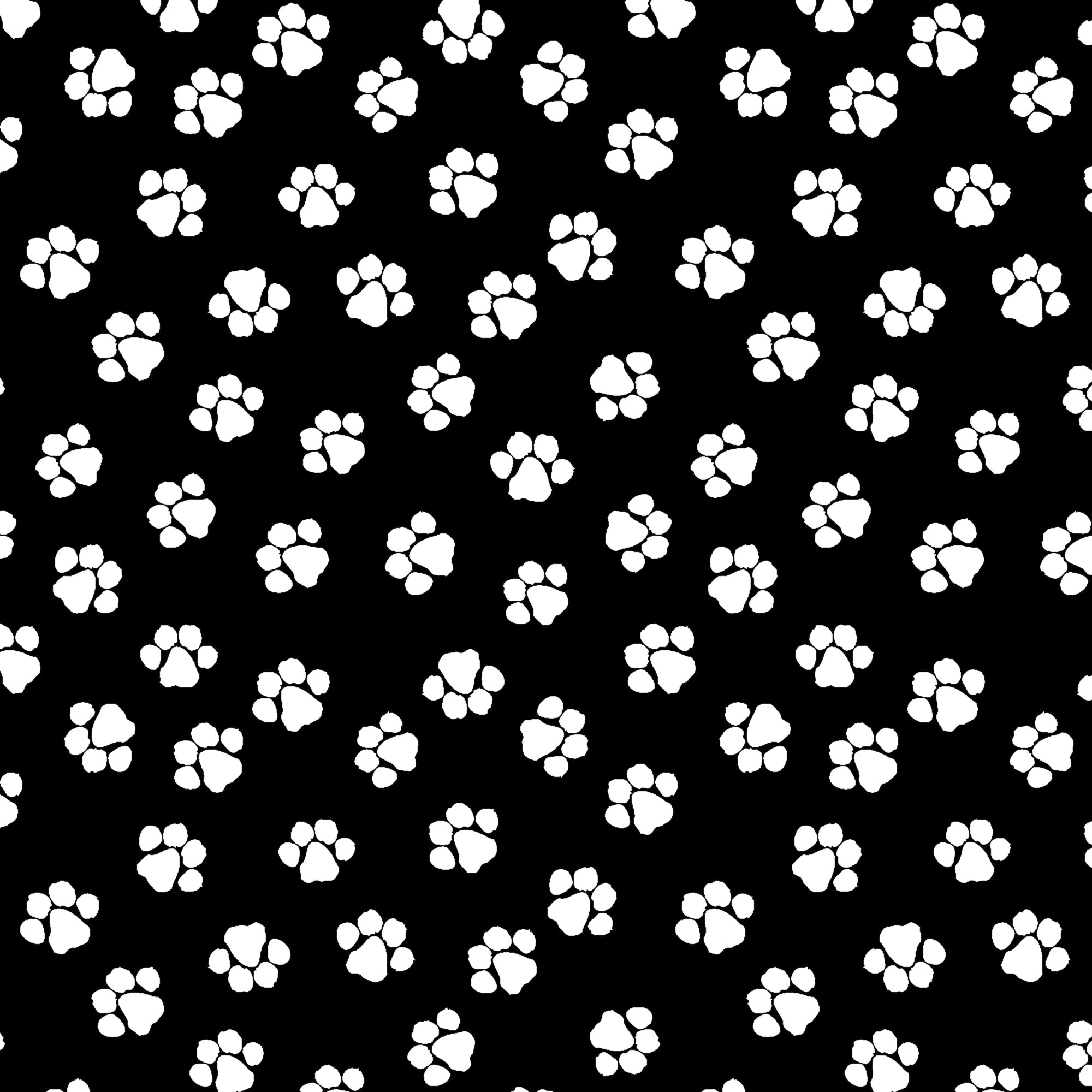 Create It 18"x21" Cotton Paws Black Precut Sewing & Craft Fabric, Pink 10 Pieces