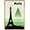 BASE13-2106-PLACES-EVA21, variant on PixonSign Framed Canvas Print Wall Art Green Eiffel Tower Paris Silhouette Scenic Cities Digital Art Modern Art Contemporary Landscape Fun Ultra for Living Room, Bedroom, Office - 24"x36" Natural